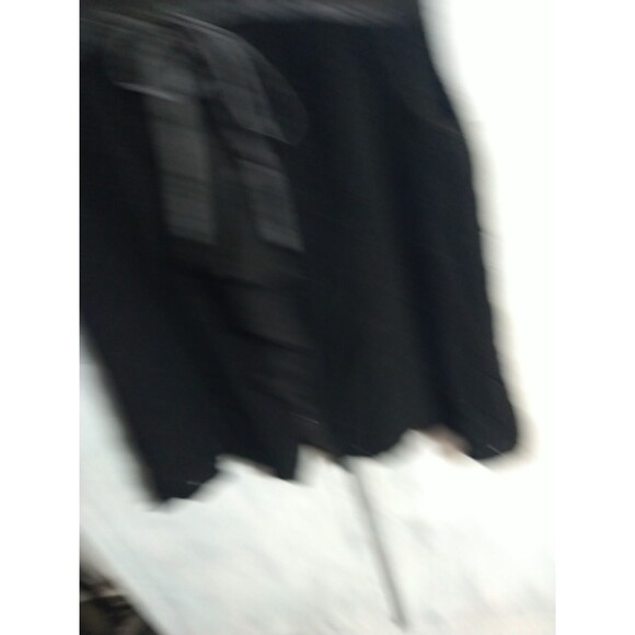 Rebecca Taylor Sleeveless Eyelet Ruffled Tie Blouse Sz 8 Black Boho Cottage Core - Picture 6 of 10